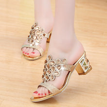 Load image into Gallery viewer, Women Heels Sandals Slippers